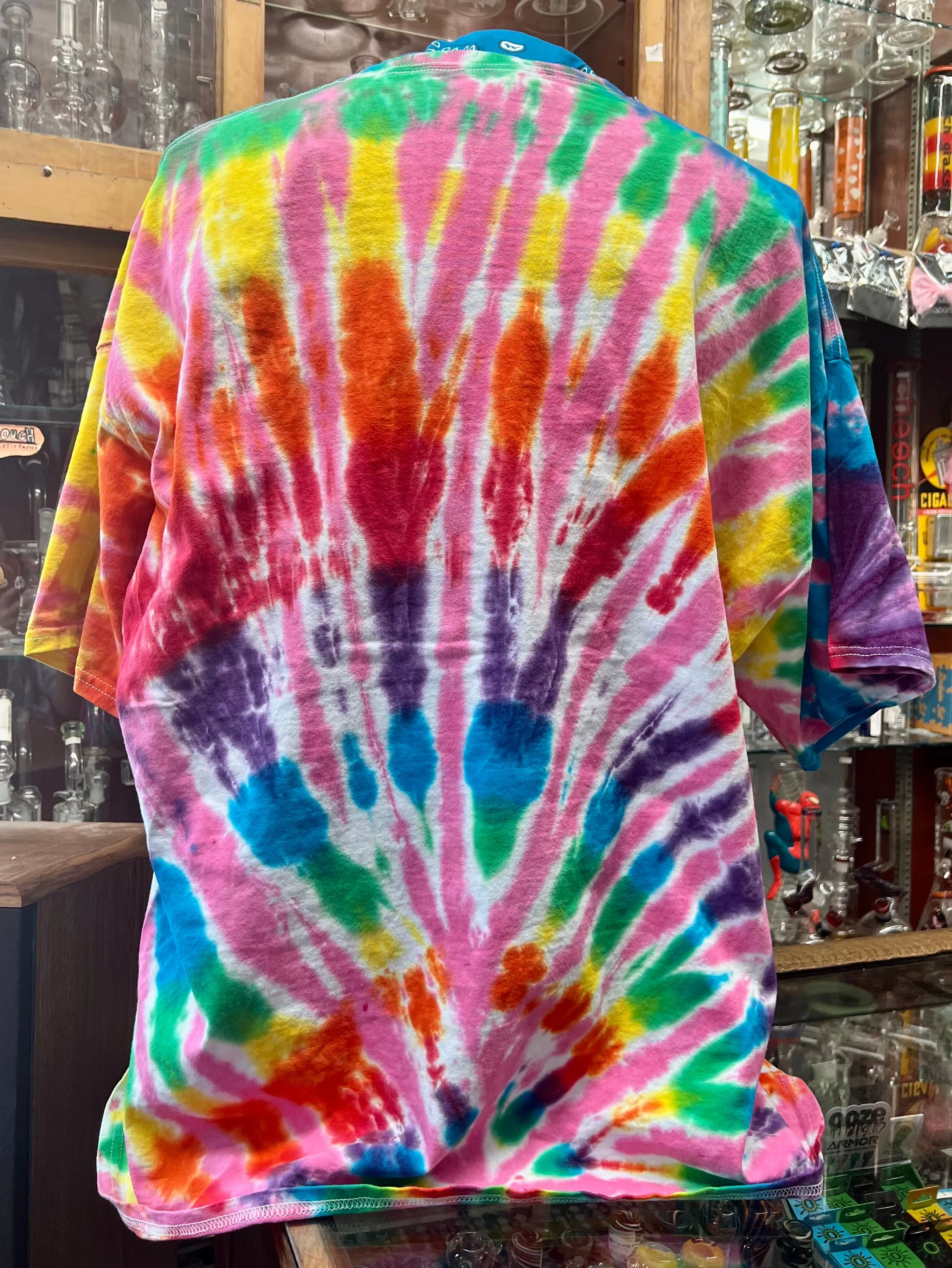 Rainbow Tie-Dye w/Pink Splash T-Shirt