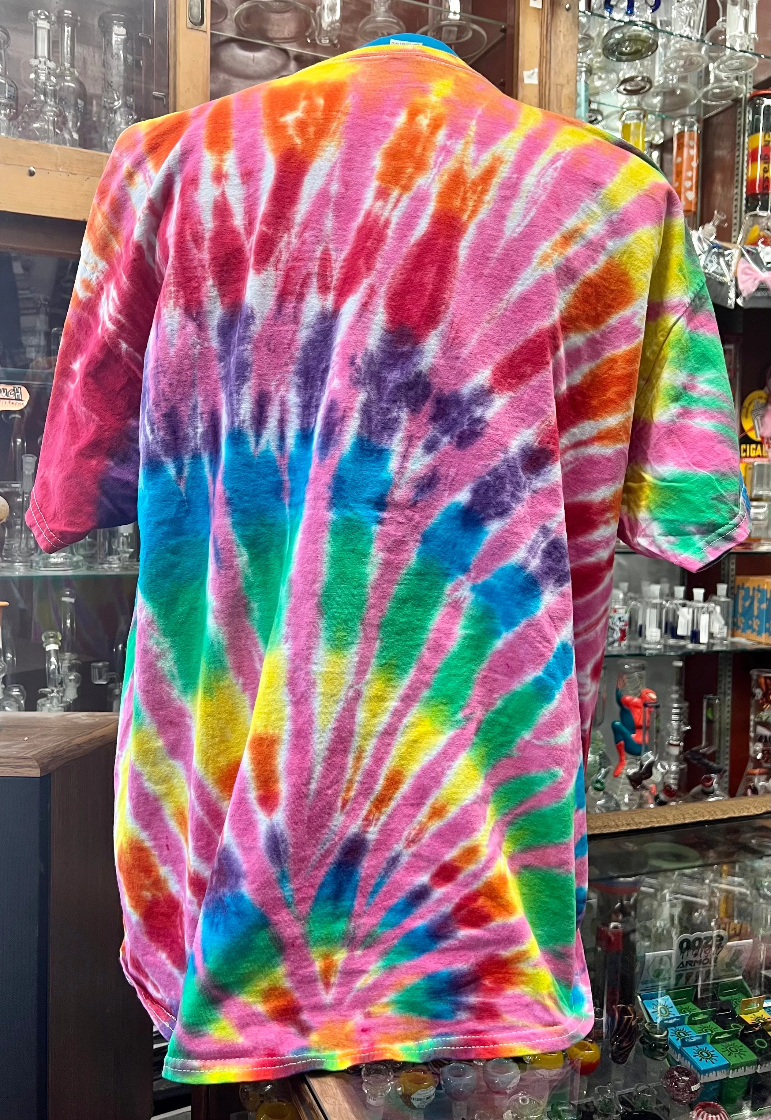 Rainbow Tie-Dye w/Pink Splash T-Shirt