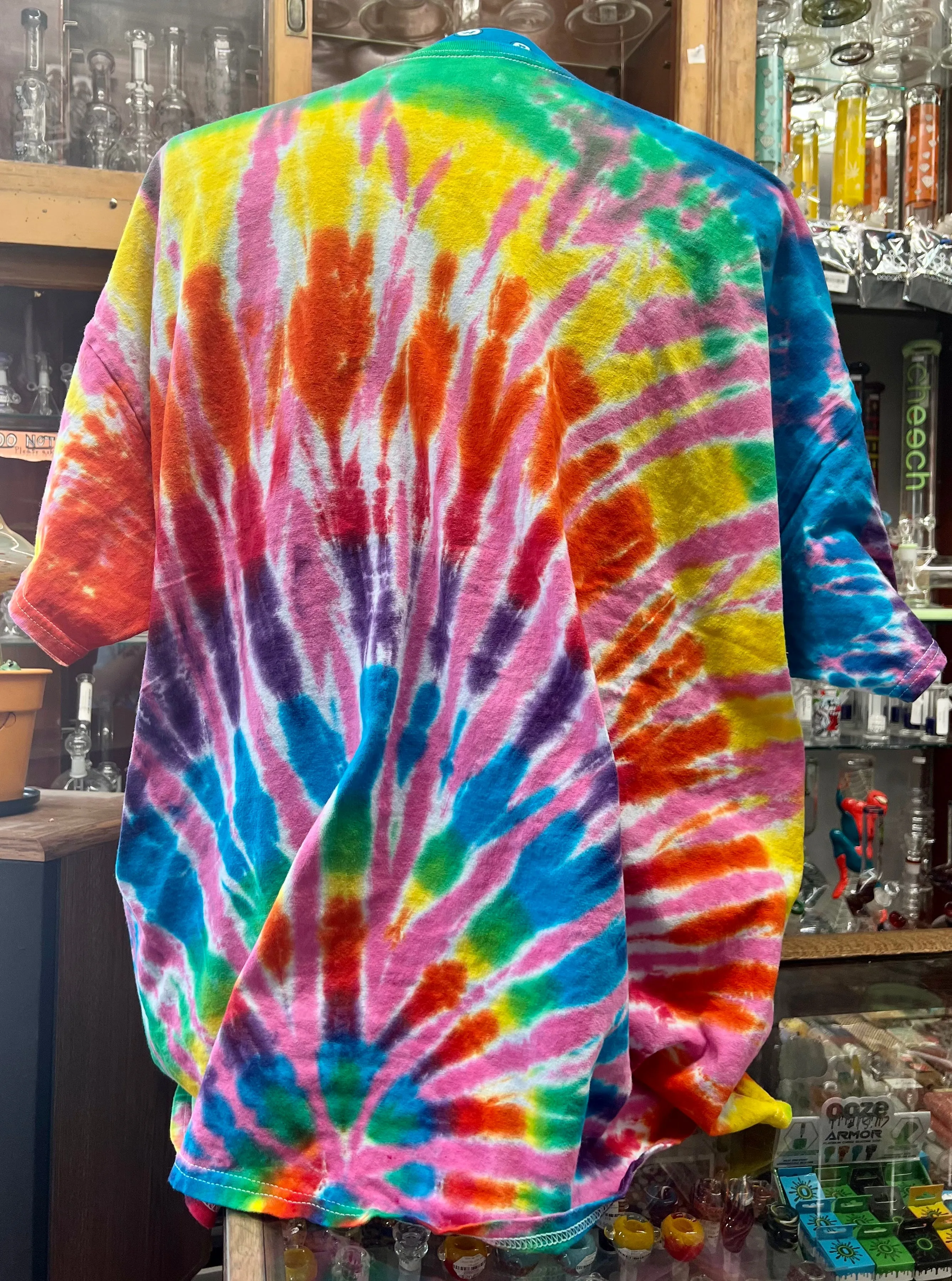 Rainbow Tie-Dye w/Pink Splash T-Shirt