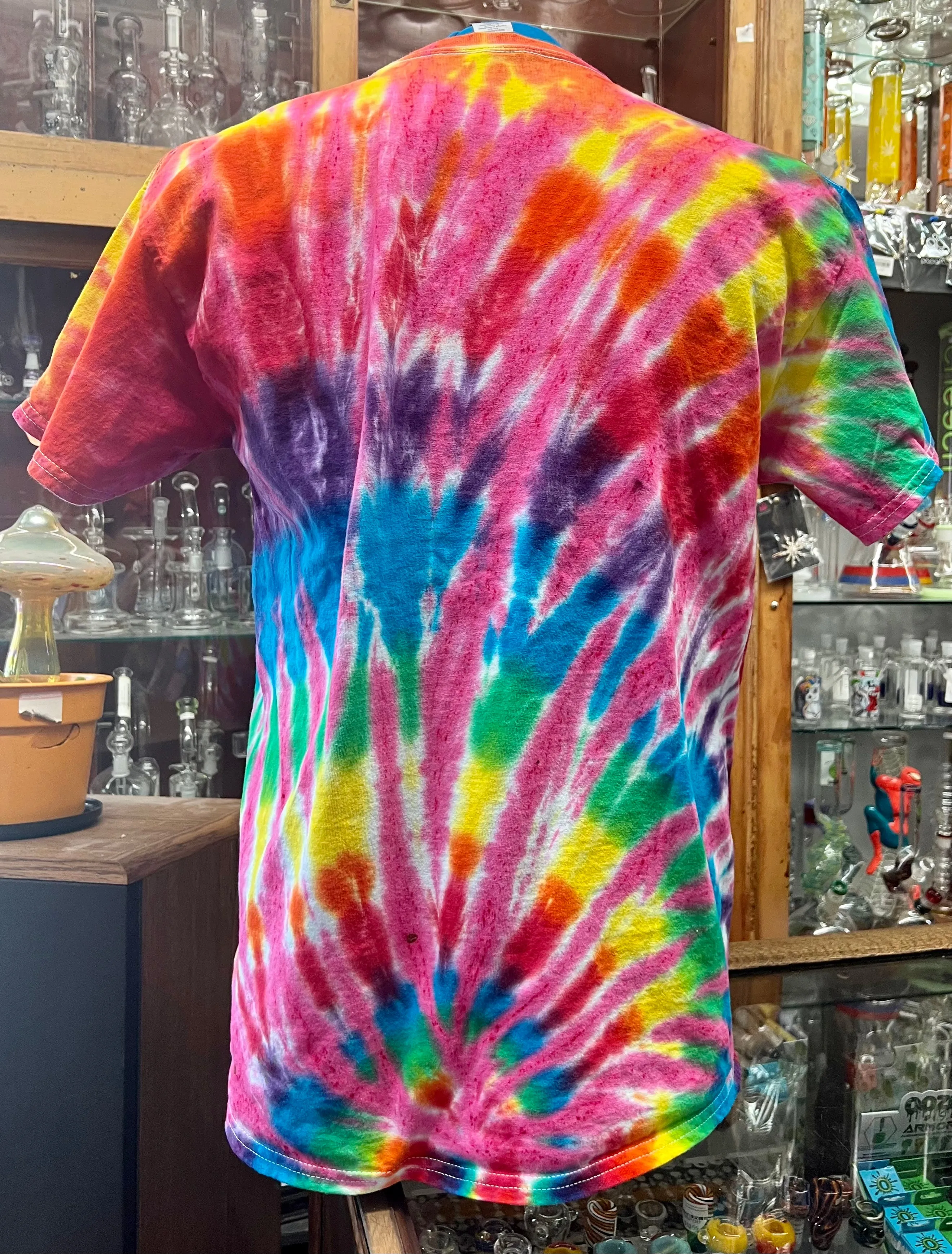 Rainbow Tie-Dye w/Pink Splash T-Shirt