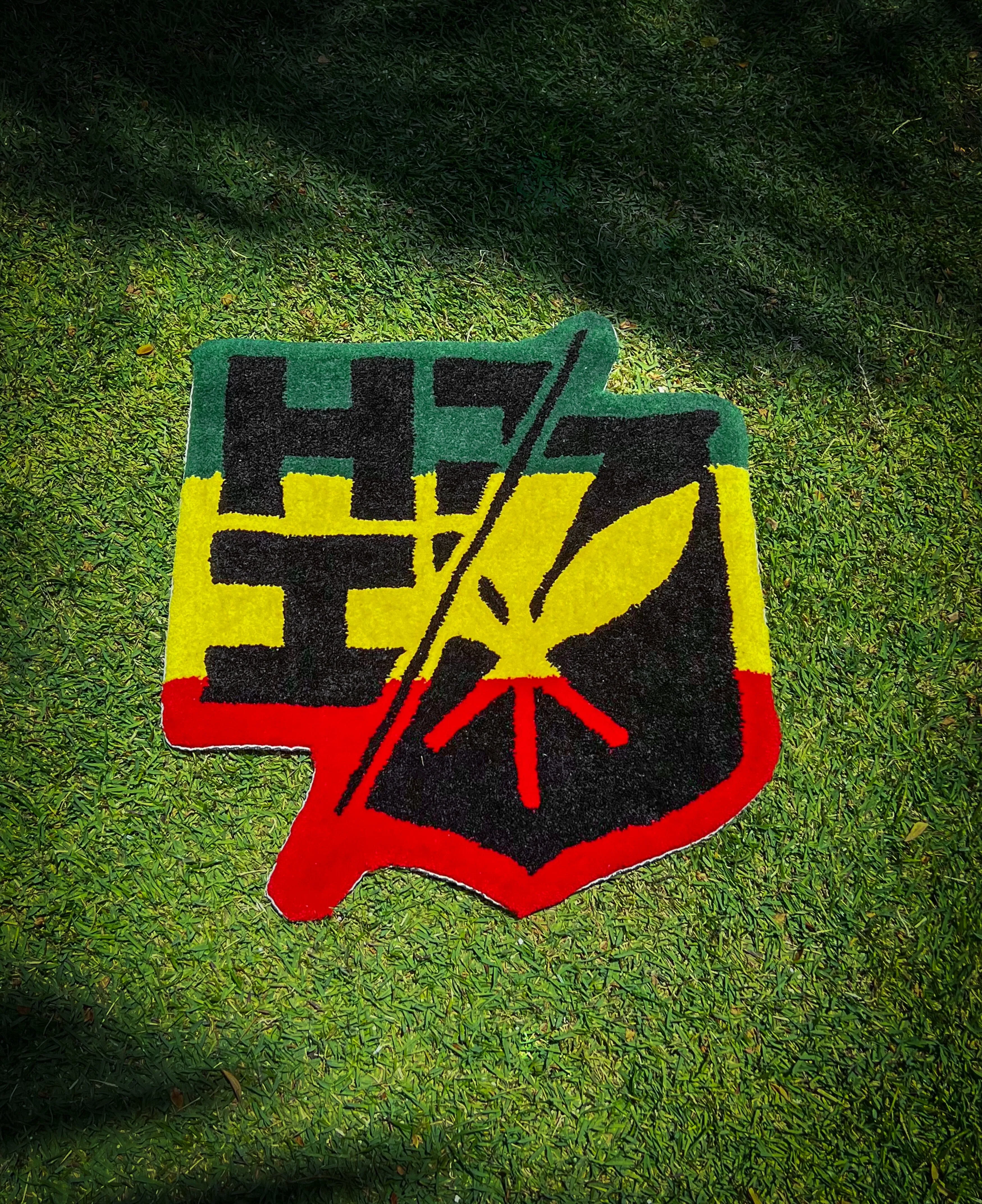 RASTA SPLIT LOGO AREA RUG