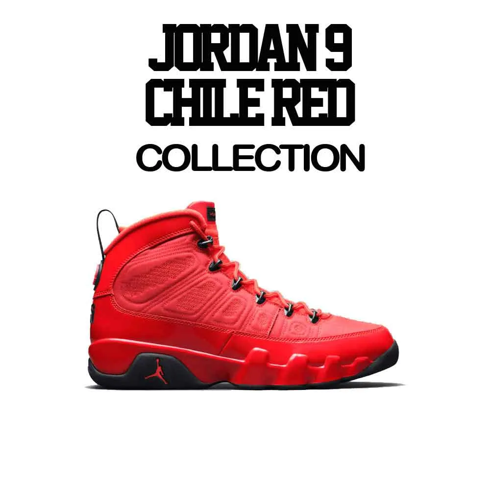 Retro 9 Chile Red Shirt - Sauce Kicks