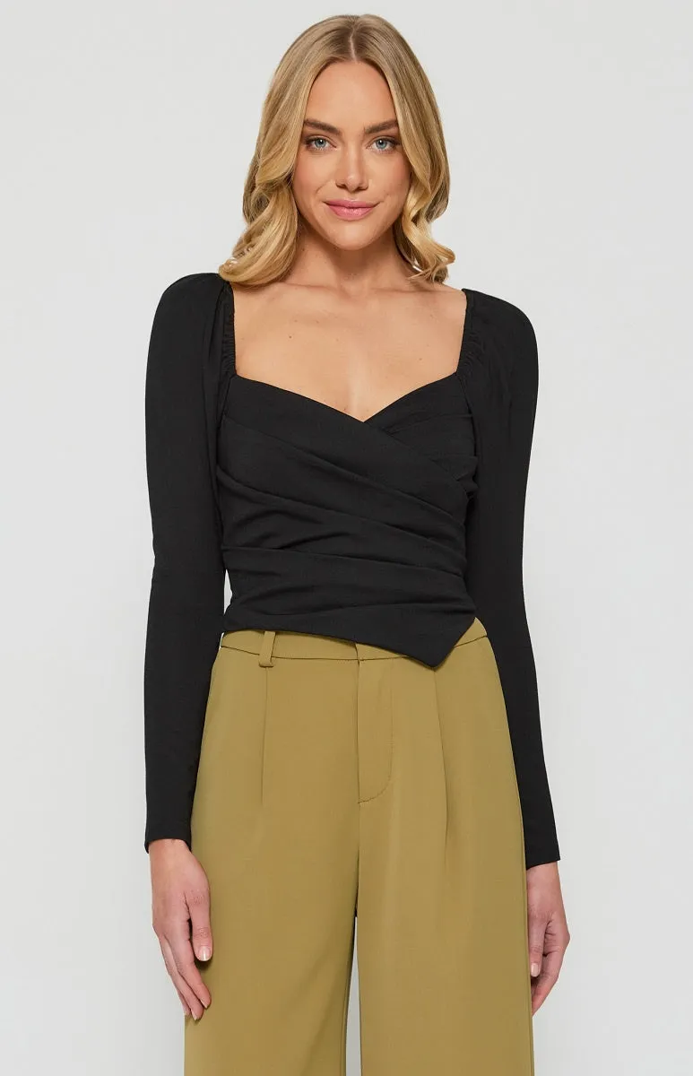 Riley Asymmetric Top Black