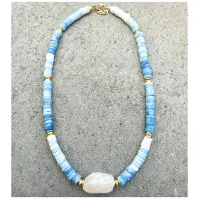 Sinay Light Blue Opal Beaded Necklace