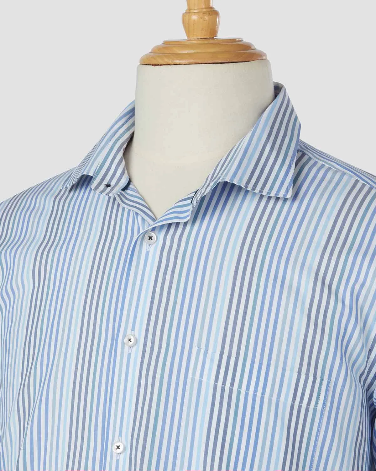 Somelos Blue Spectrum Striped Shirt