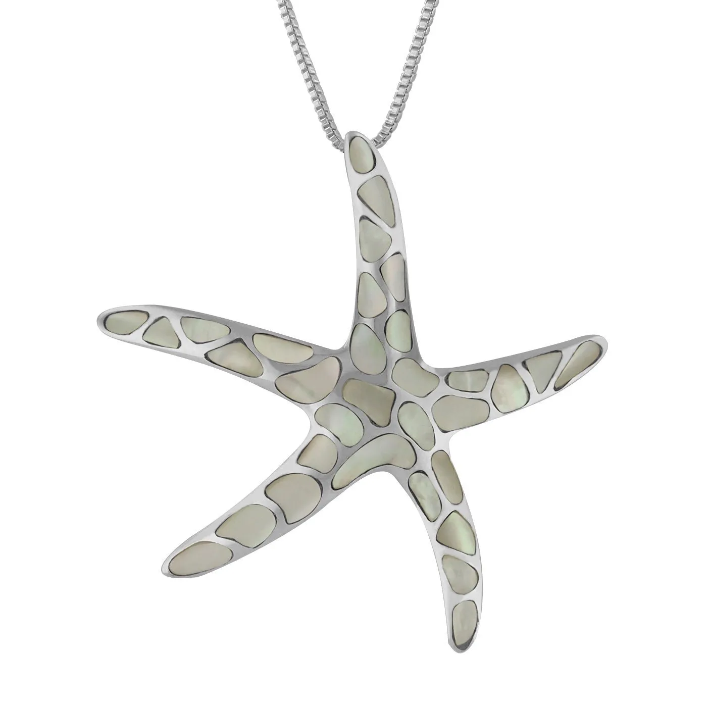 Sterling Silver Starfish Pendant Necklace, 16 2" Extender