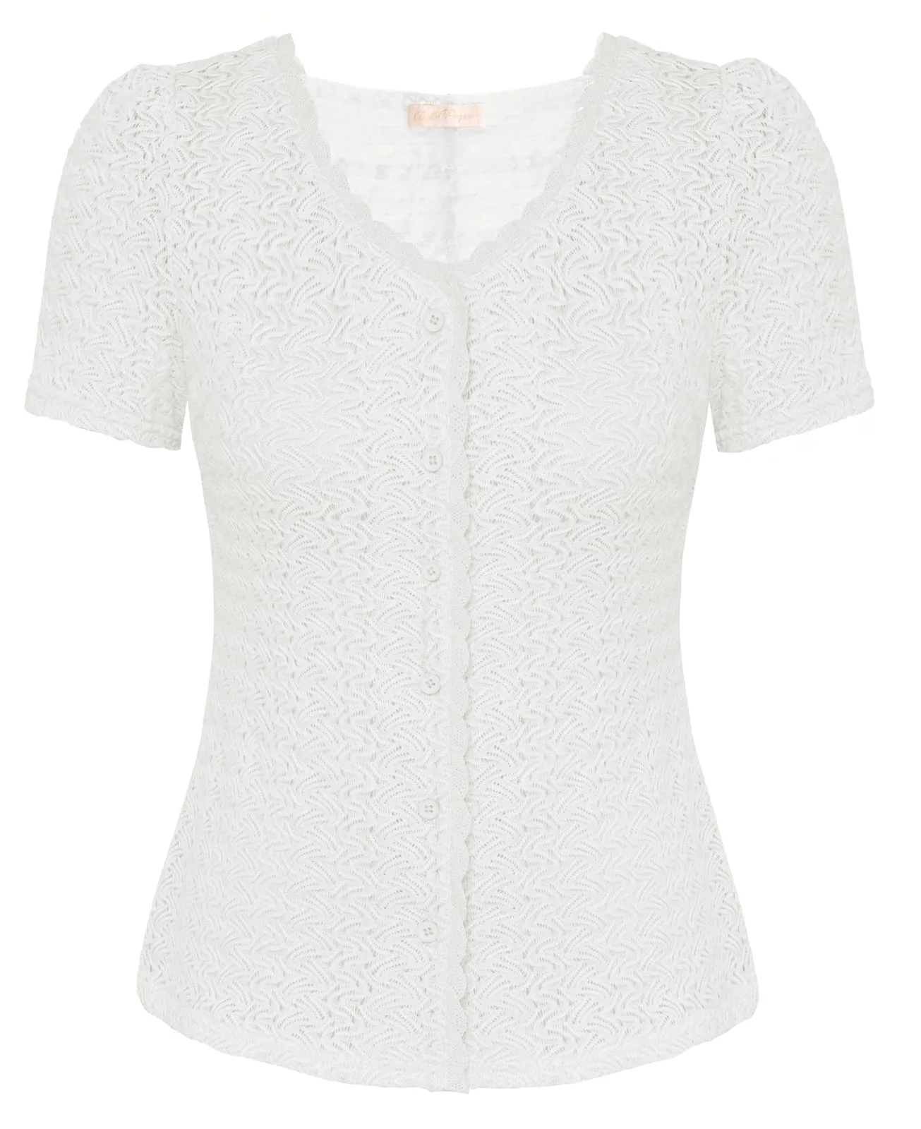 Summer Short Sleeve Cardigan Sweaters for Women Crochet V Neck Tops