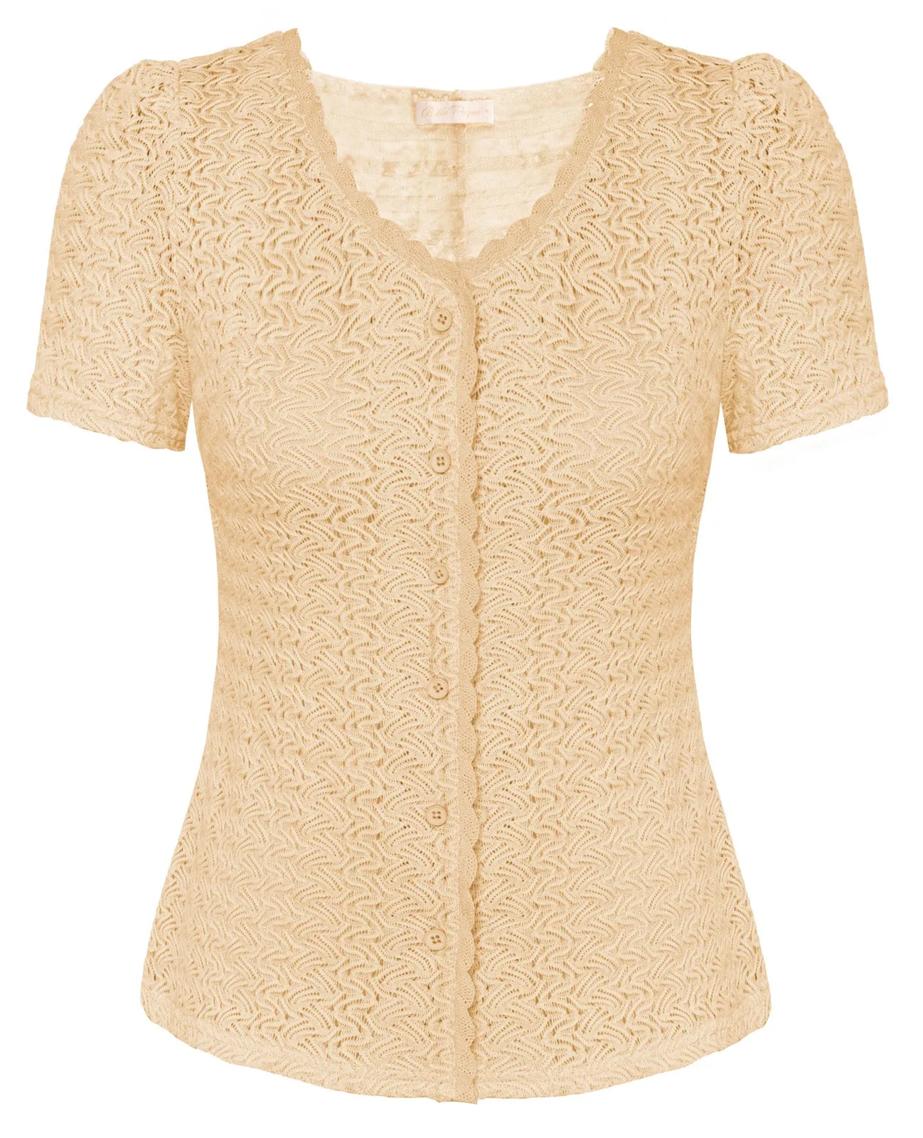 Summer Short Sleeve Cardigan Sweaters for Women Crochet V Neck Tops