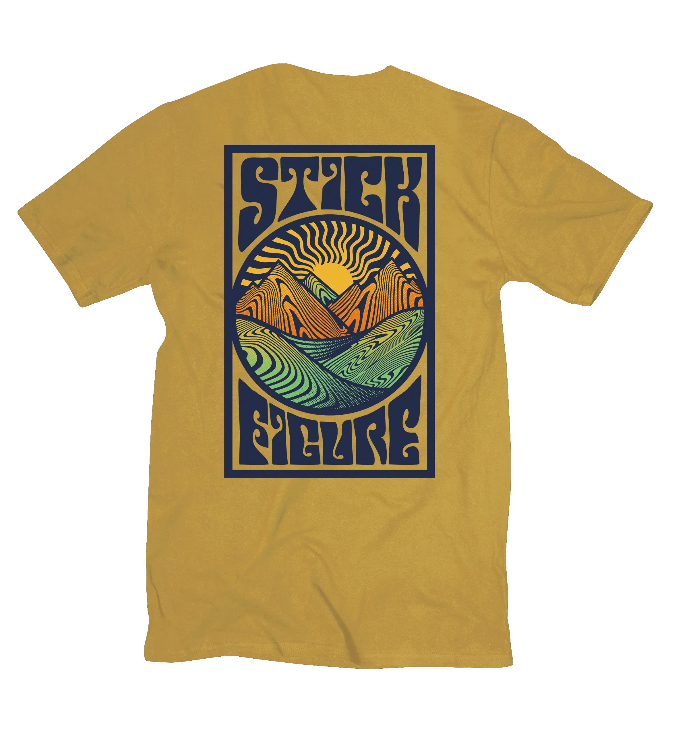 Sunrise Tee (Two Color Options - Blue & Mustard)