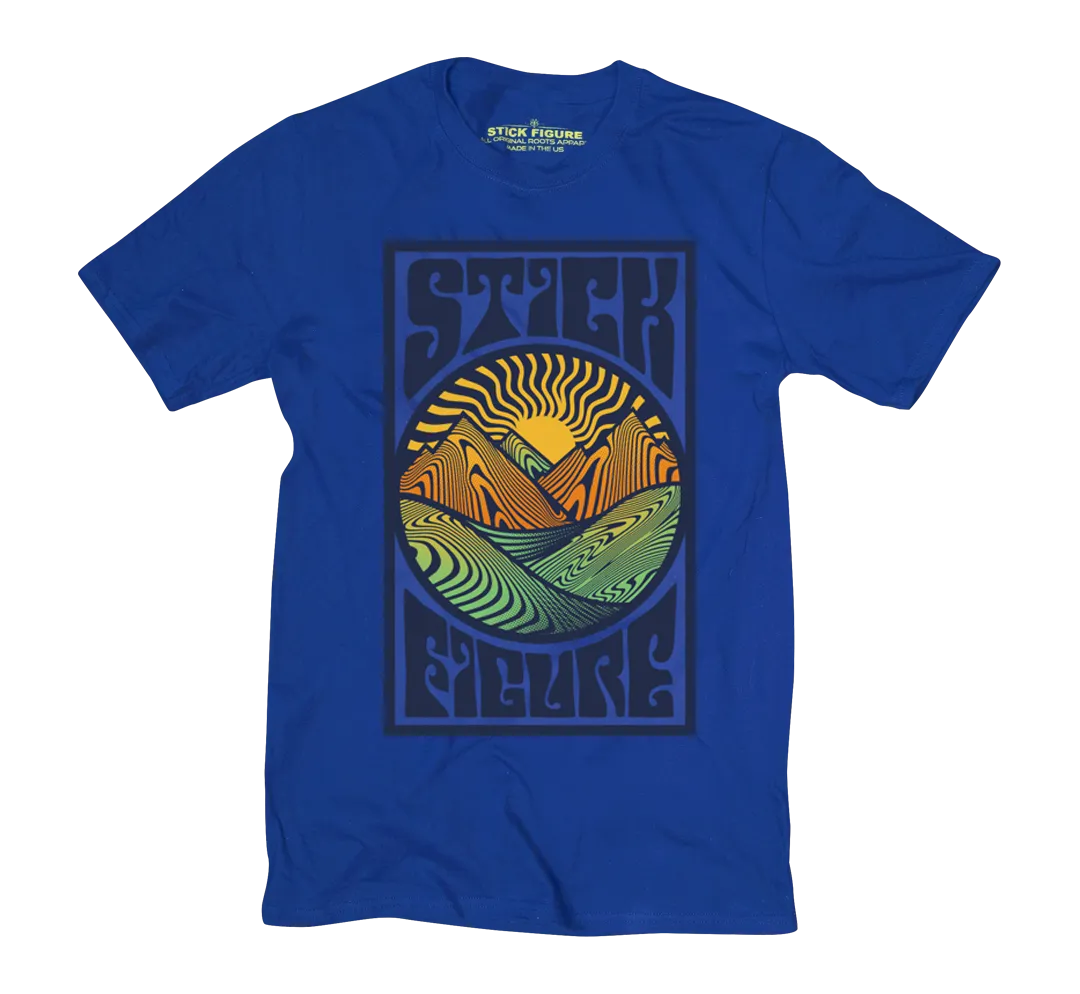 Sunrise Tee (Two Color Options - Blue & Mustard)