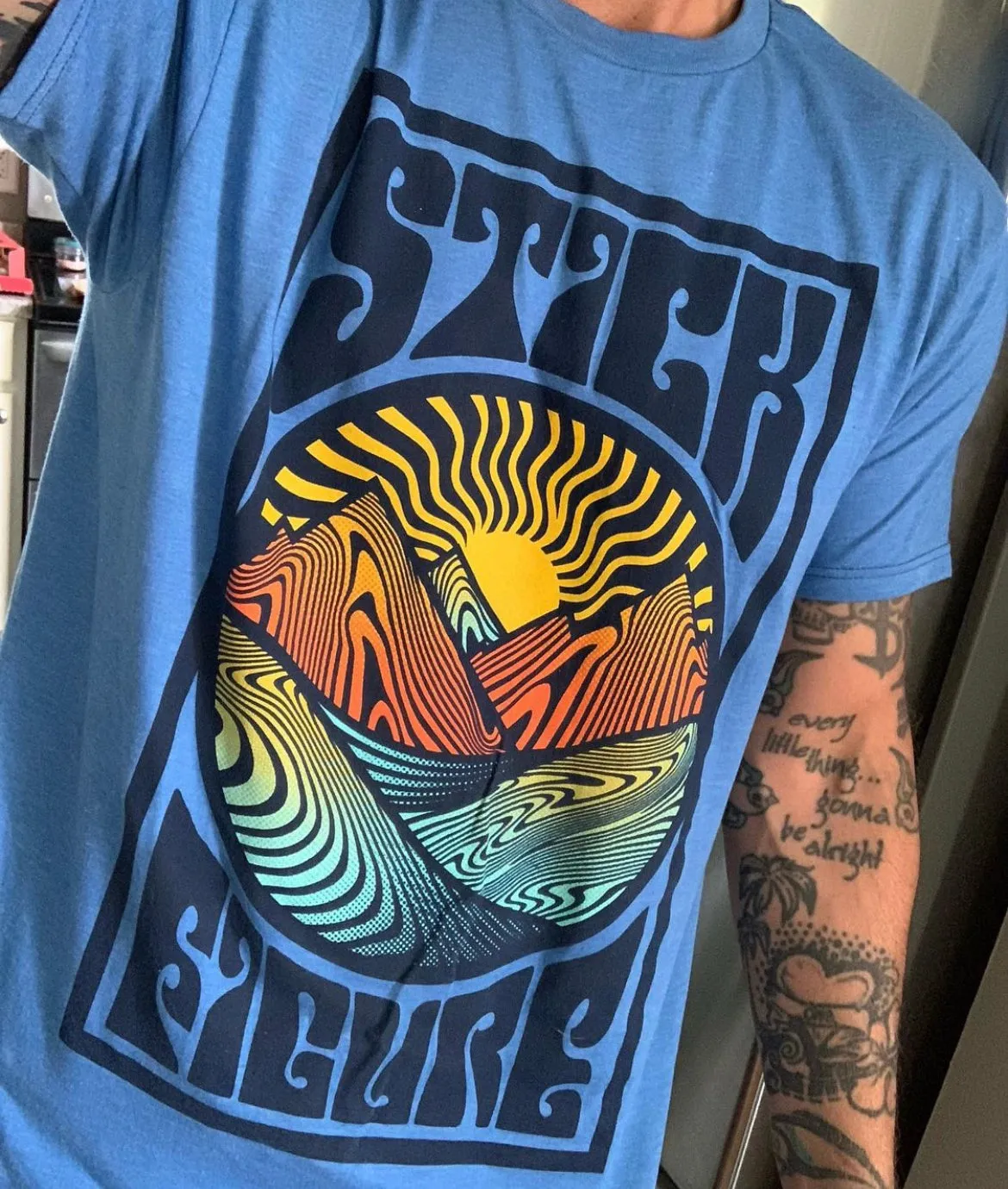 Sunrise Tee (Two Color Options - Blue & Mustard)