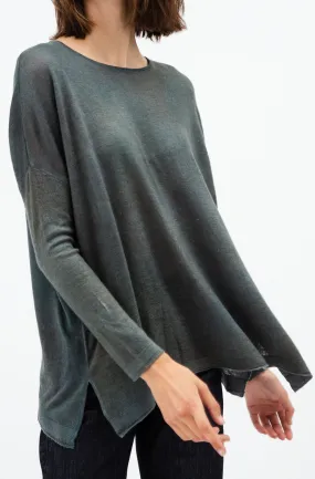 SYLVIE OVERSIZED CREW IN HAND-DYED CASHMERE