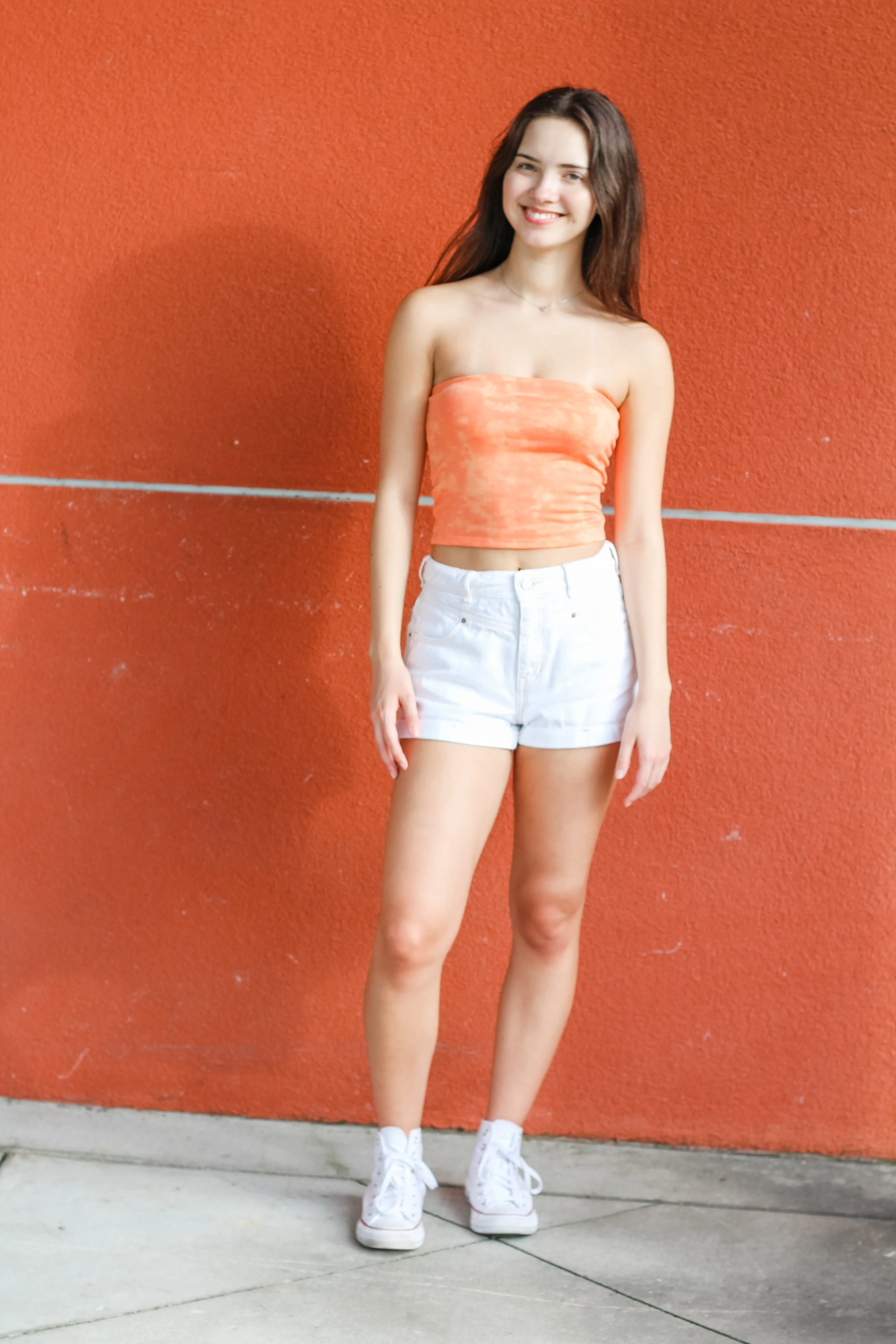 The Orange Tie Dye Tube Top