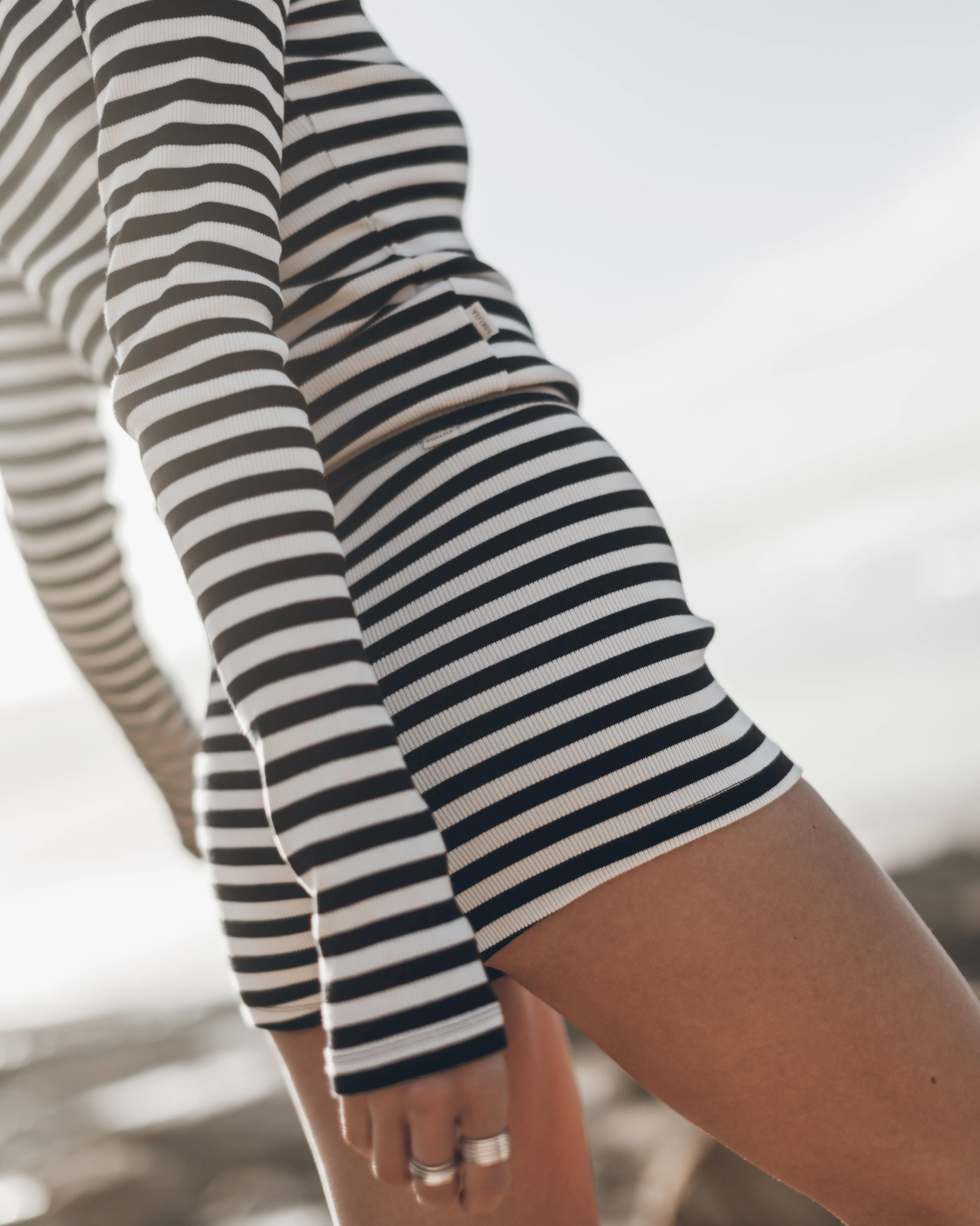 The Striped Ribbed Shorts