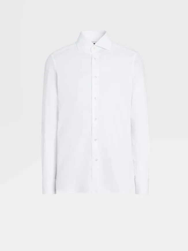 Trofeo Cotton French Cuff Shirt | White