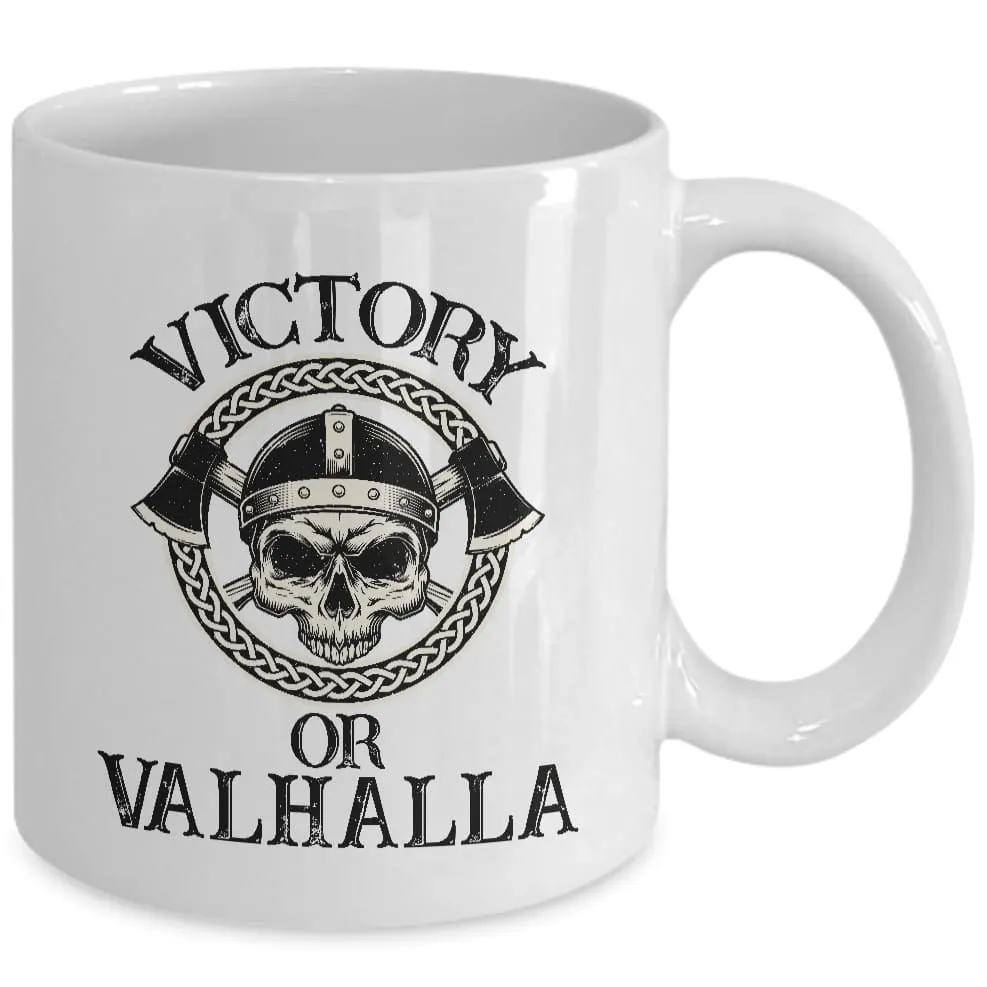 Victory or Valhalla White Mug