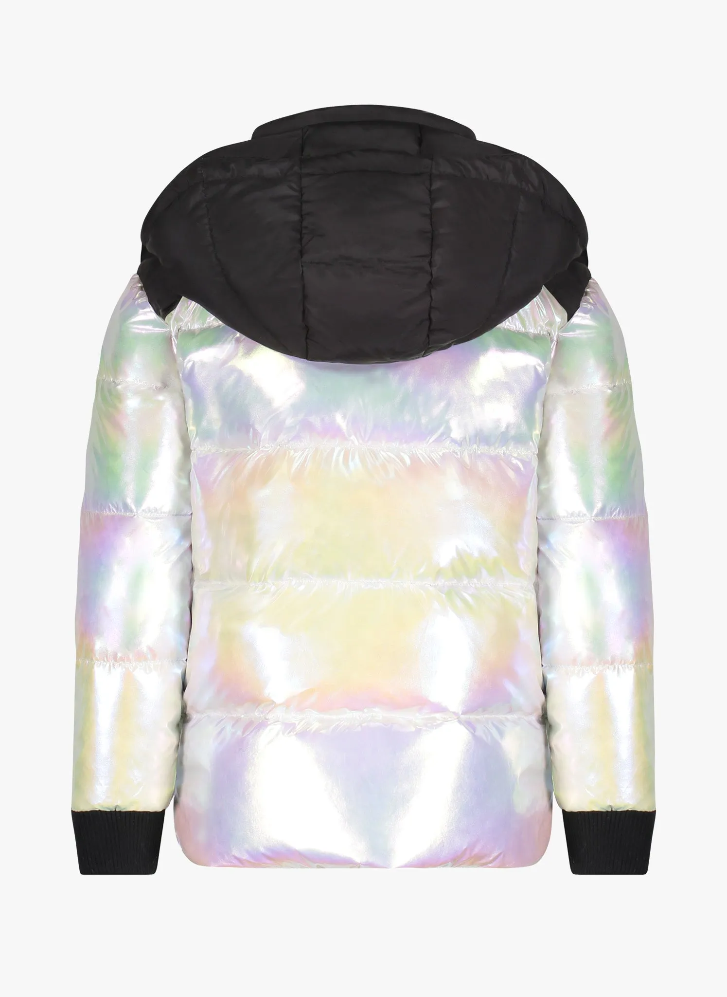 Vierra Rose Sia Iridescent combo Puffer in Pearl Iridescent