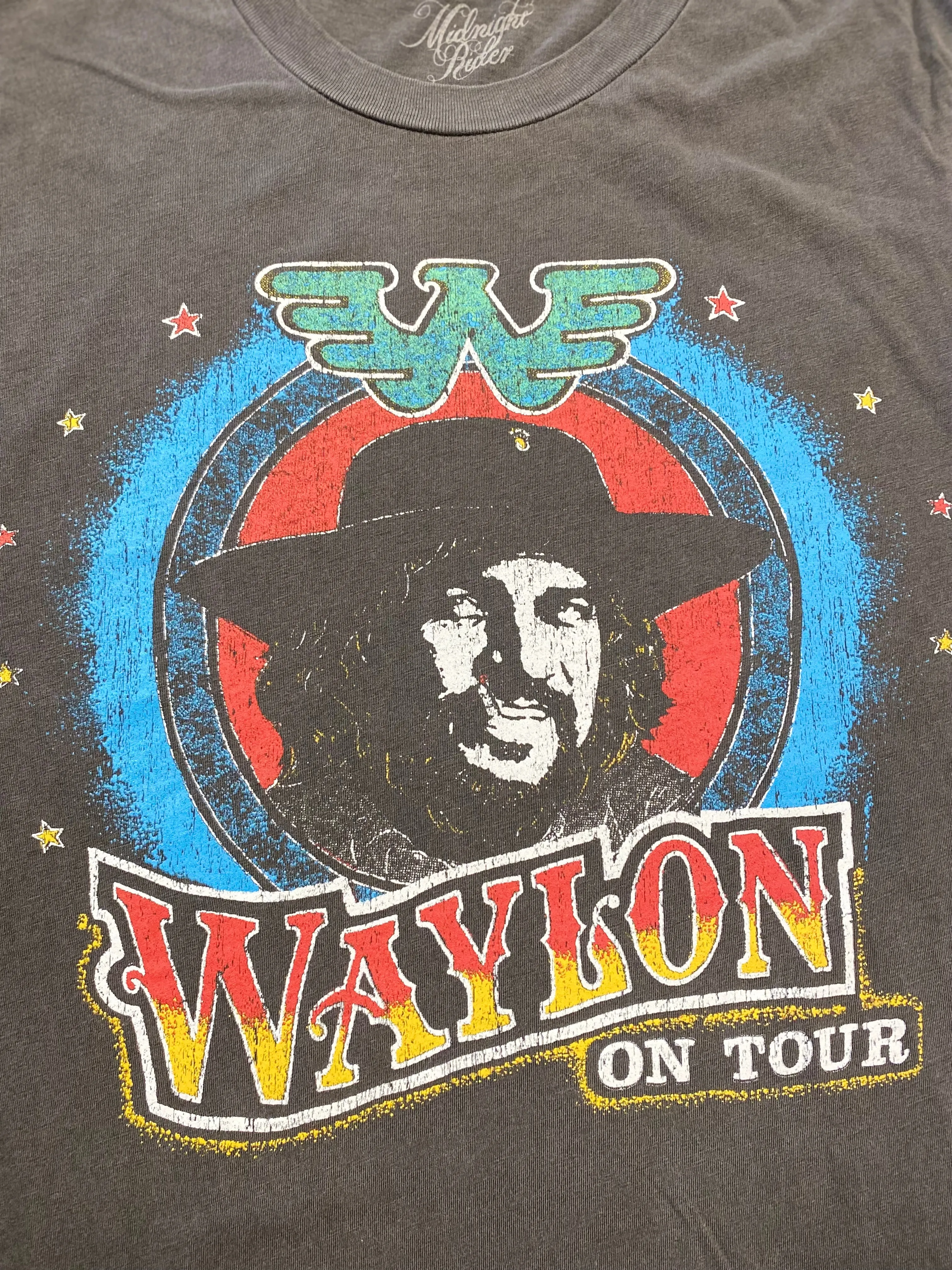 Waylon Jennings On Tour Muscle Tee