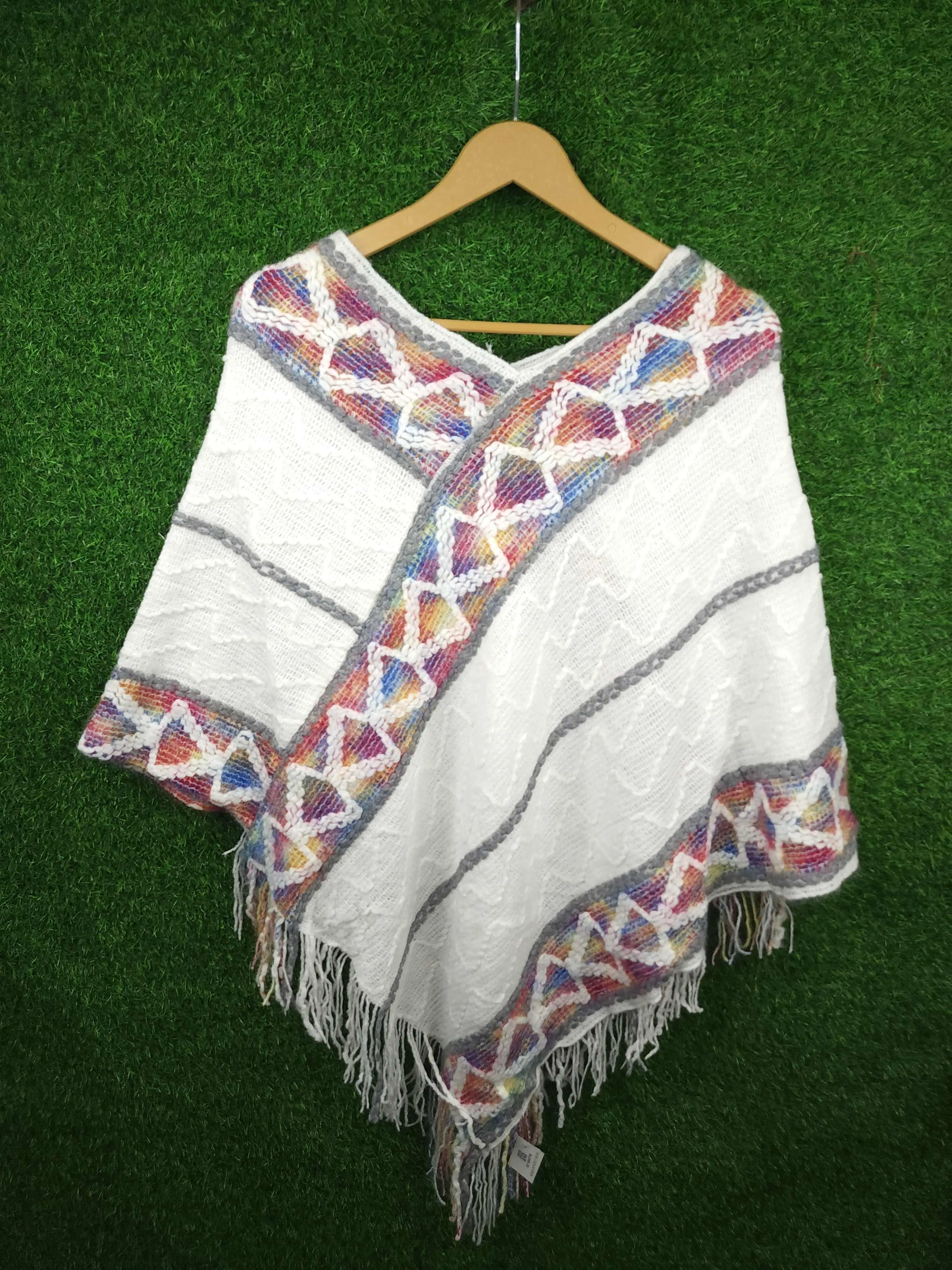 White Printed Cap Shawls