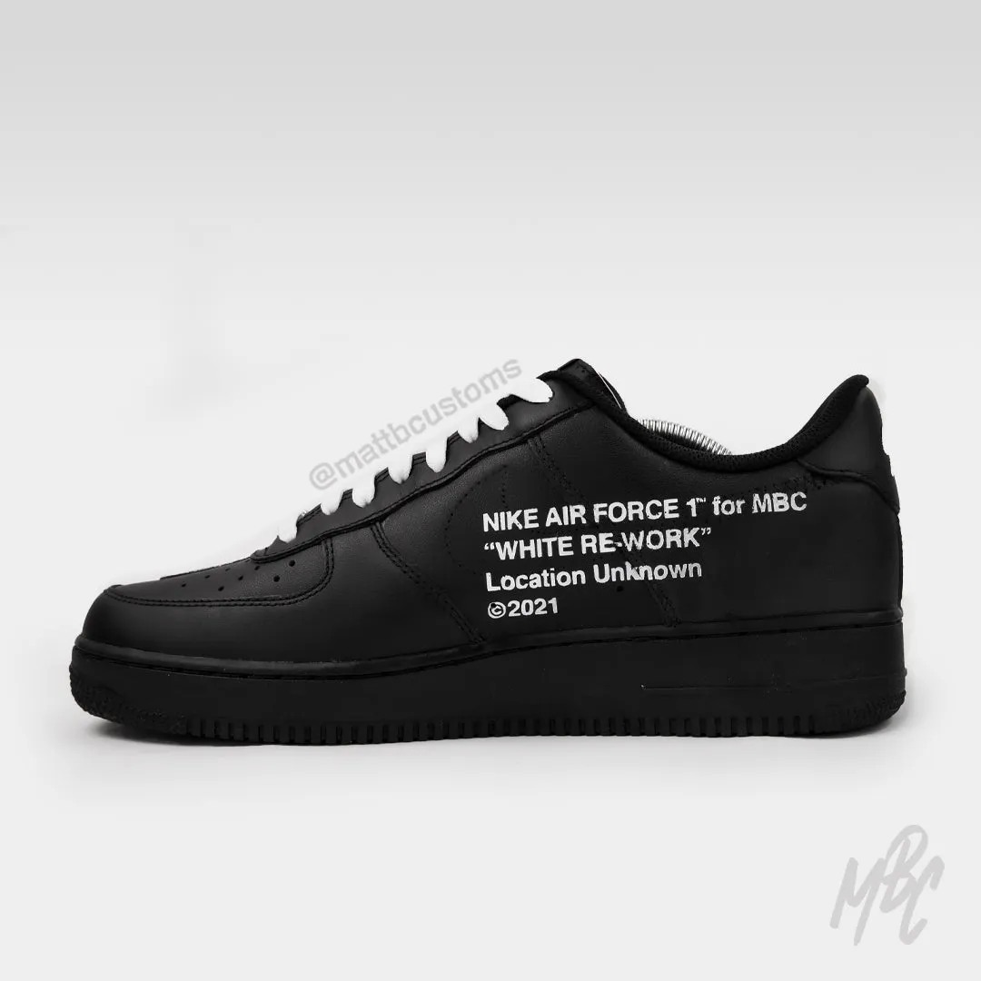 White Rework - Black Air Force 1 | UK 10.5