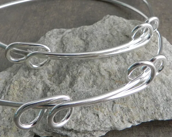 Wire Loop Slider Bracelet Silver