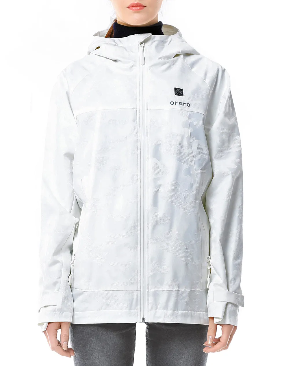 Women Camo Heated Jacket - White (Discontinued)