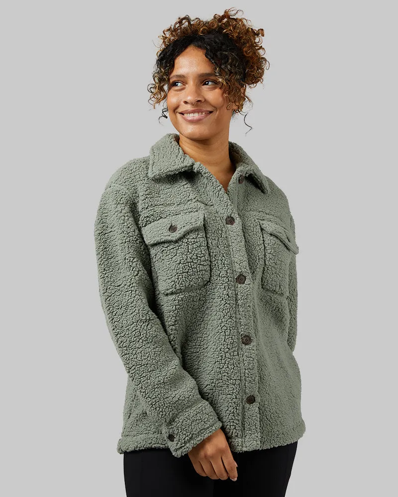 WOMEN'S COZY SHERPA SHIRT JACKET