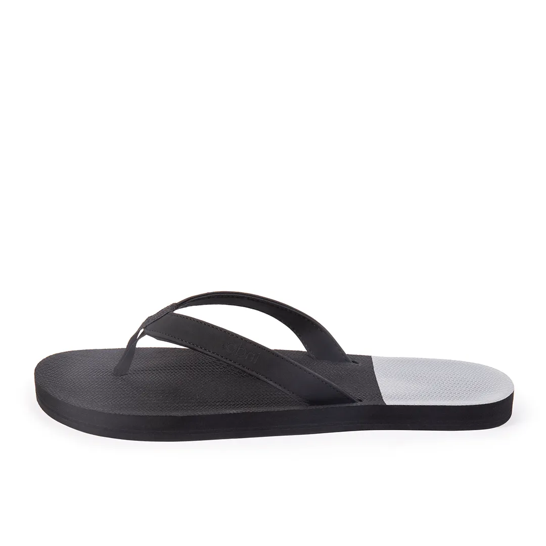 Women's Flip Flops - Color Block Black/Granite