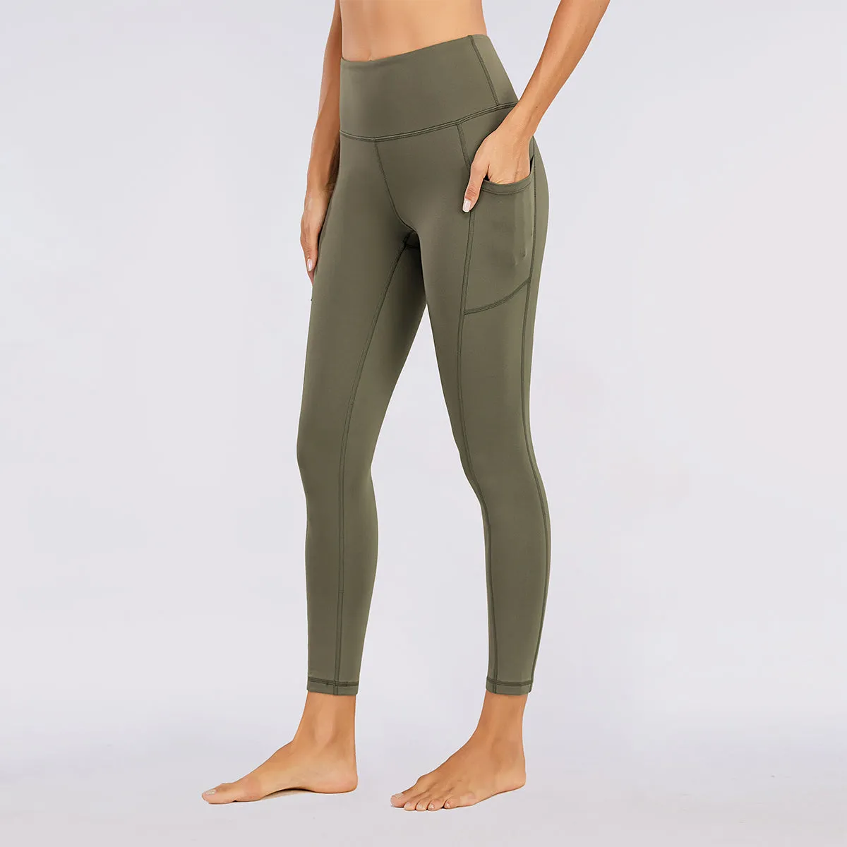 Women's Nabtos® Performance Activewear Yoga High-Waisted Leggings-Green