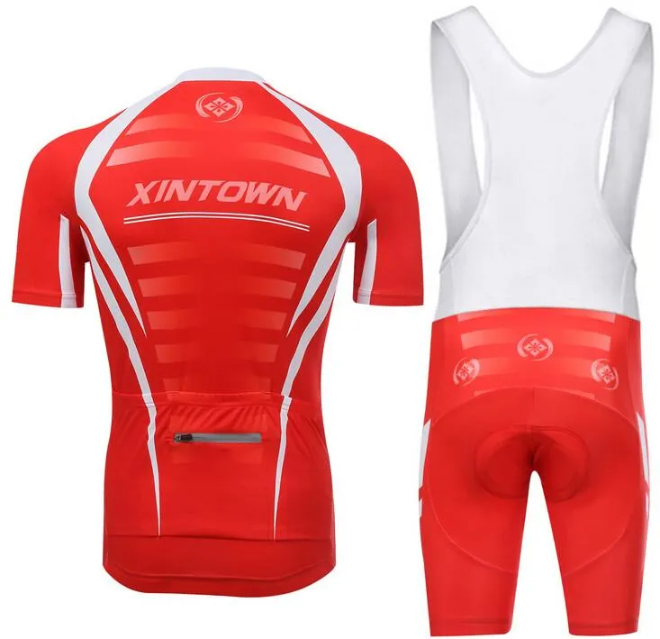 XINTOWN Red White Short Sleeve Cycling Jersey Set