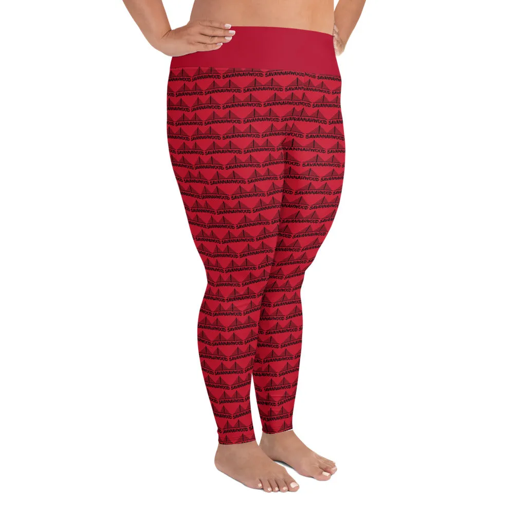 Yoga Leggings Black and Red