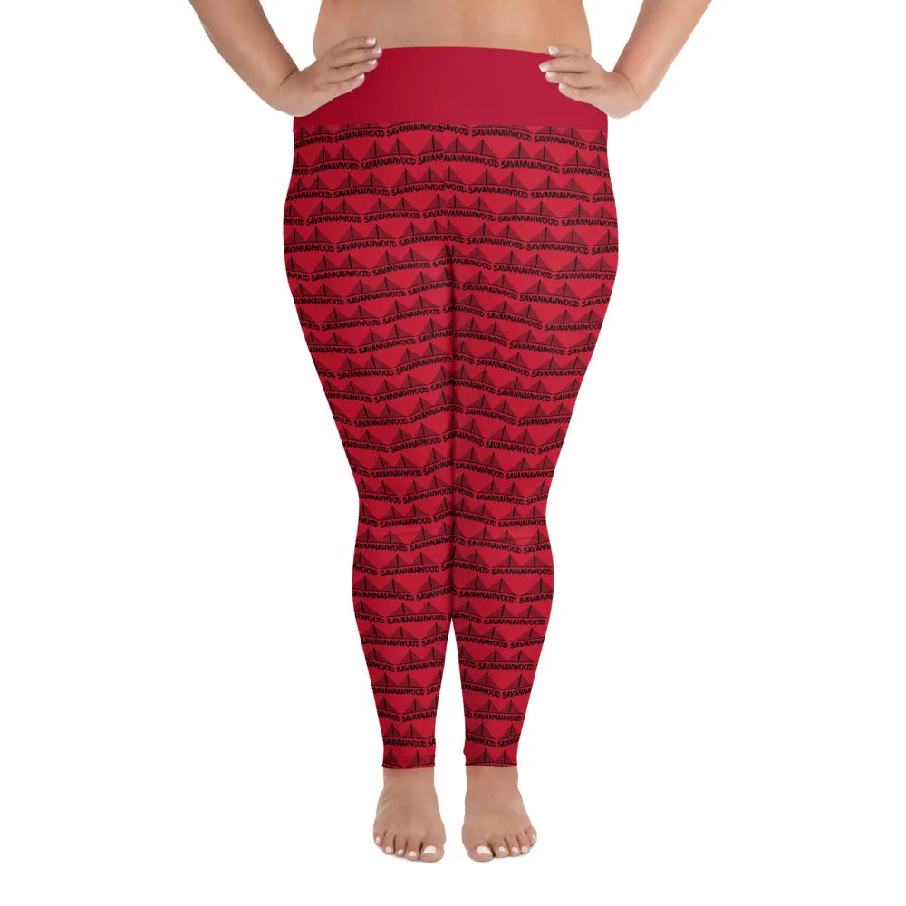 Yoga Leggings Black and Red